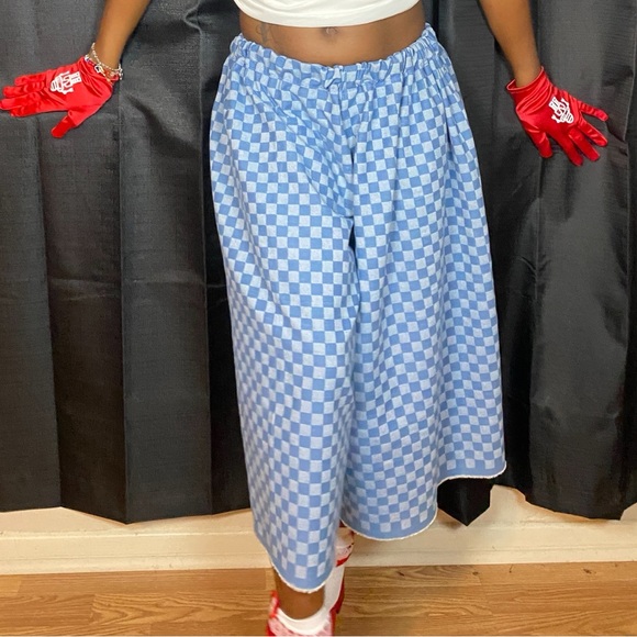 Indigo Calico wide leg oversized above ankle jeans SIZE MEDIUM - Picture 5 of 5